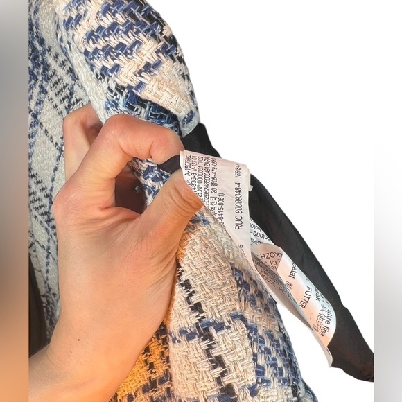 ZARA Double Breasted Textured Weave Jacket - Picture 8 of 8